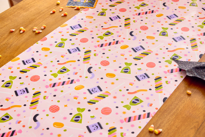 Pink-a-boo Candy Toss Paper Table Runner (25ft cut to fit)