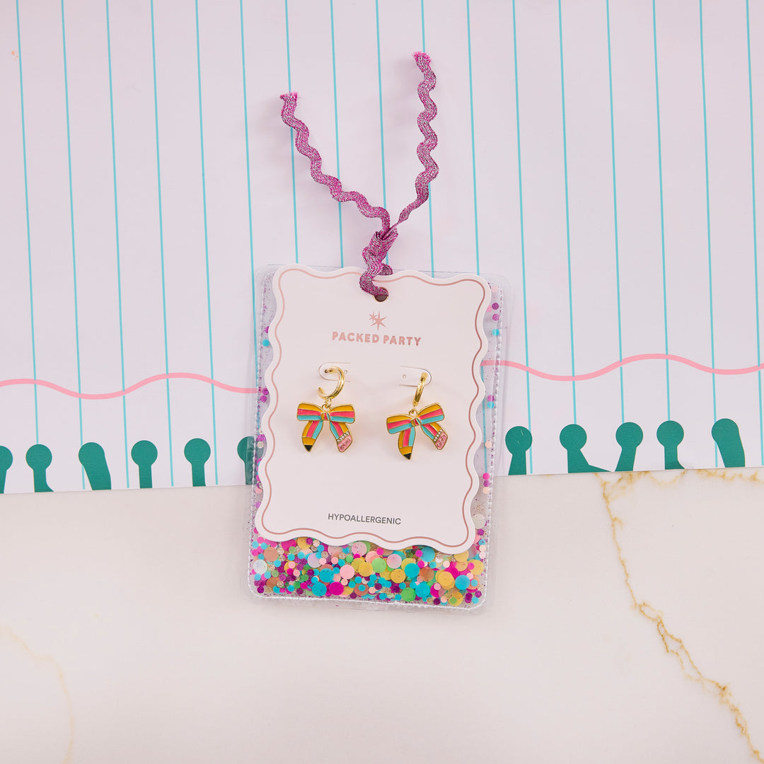 Pencil Bow Earrings