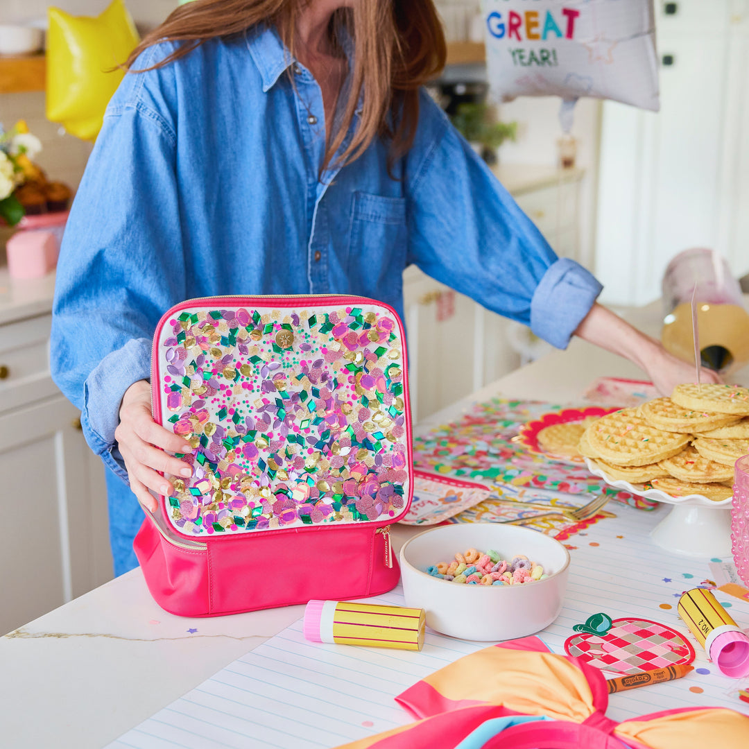 "Audrey" Jewel Confetti Insulated Lunch Box
