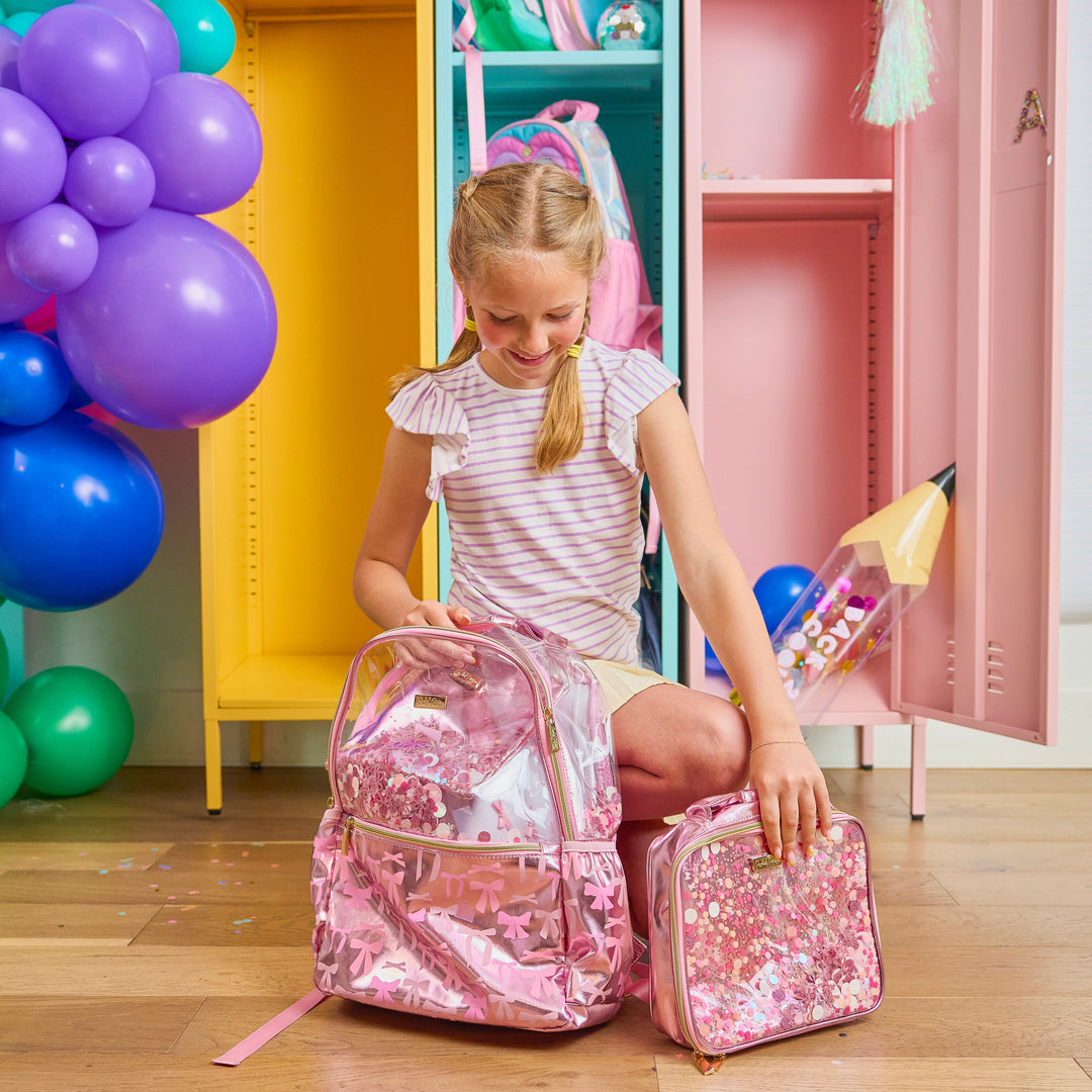 Pink Bows &amp; Confetti Pink Everything Pouch
