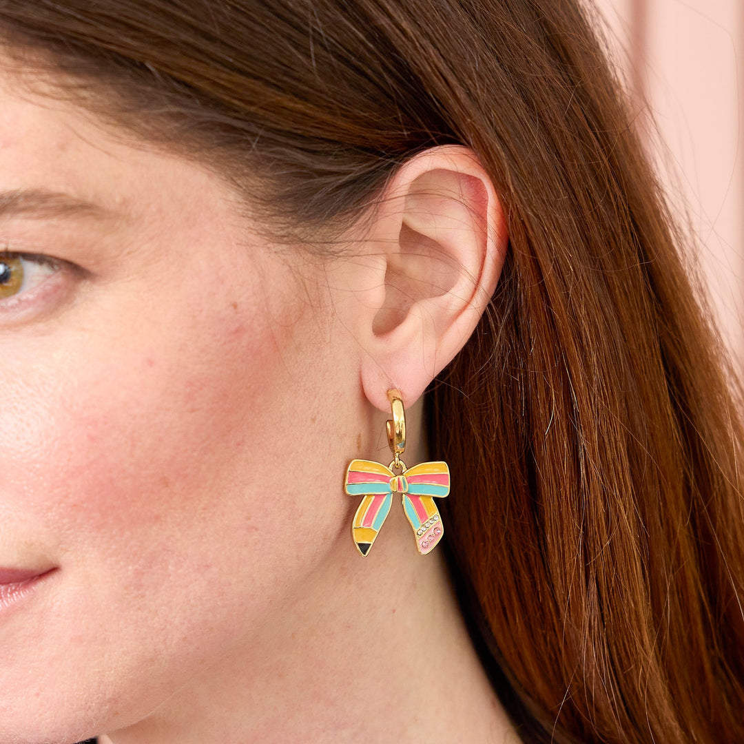 Pencil Bow Earrings