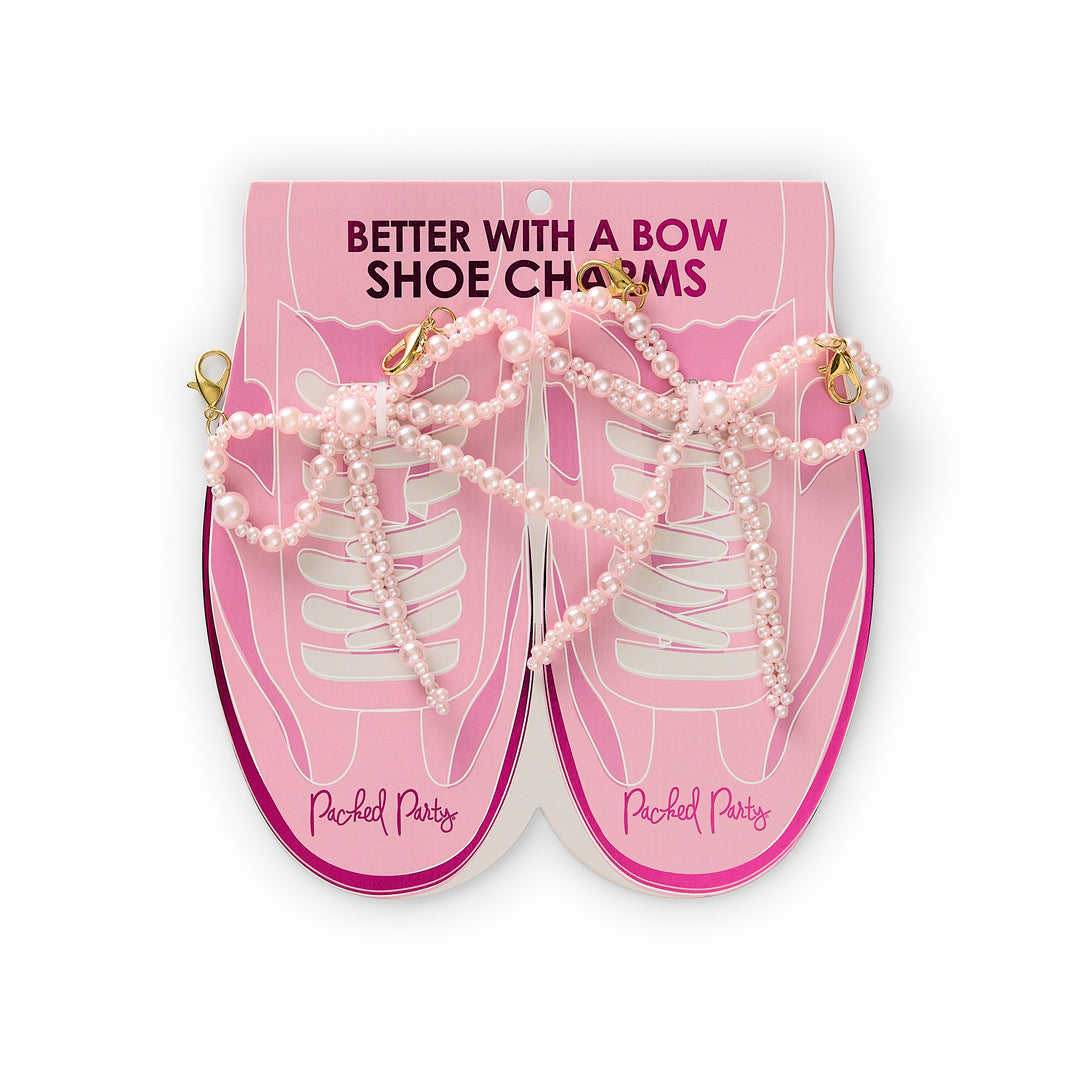 Better With A Bow Shoe Charms - Pink Pearl Set