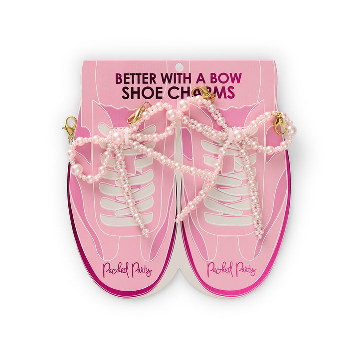 Better With A Bow Shoe Charms - Pink Pearl Set