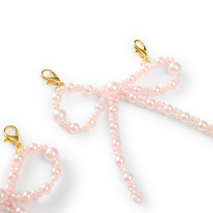 Better With A Bow Shoe Charms - Pink Pearl Set