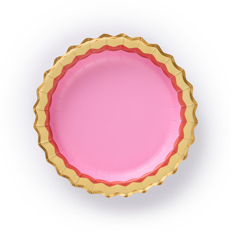 Rainbow Ric Rac Assorted Dessert Plate Set