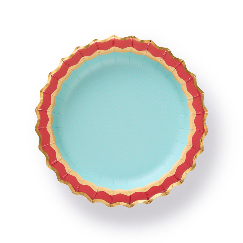 Rainbow Ric Rac Assorted Dessert Plate Set