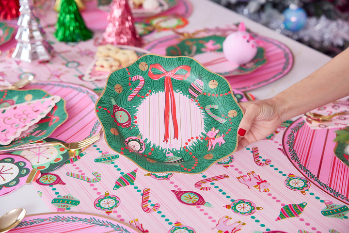 Packed Party Wreath 10 In Paper Plate Party Decor