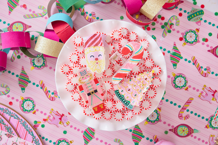 Packed Party Santa Claw Clip, Multicolor Festive Hair Clip