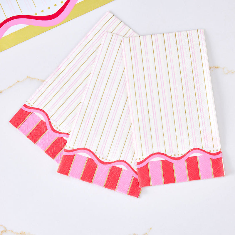 Packed Party Pink Stripe Guest Towel Paper Party Ware