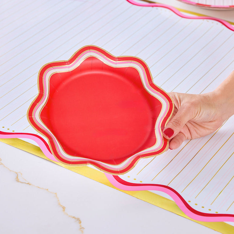 Packed Party Red 8 In Paper Plate Set