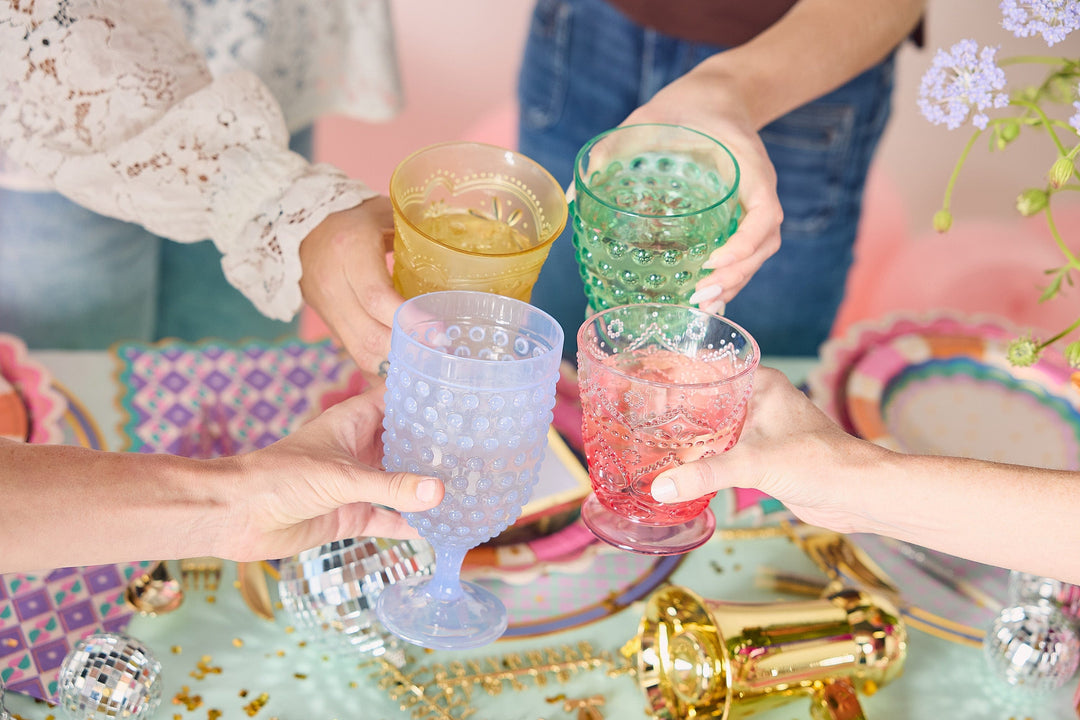 Reusable Pastel Vintage Cup Set (4 ct)