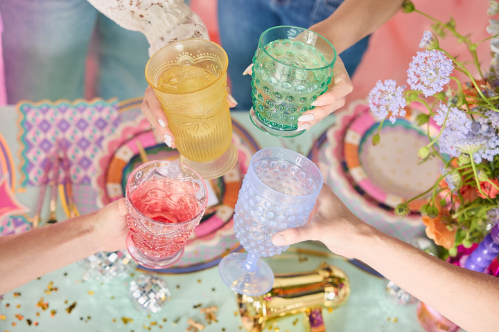 Reusable Pastel Vintage Cup Set (4 ct)