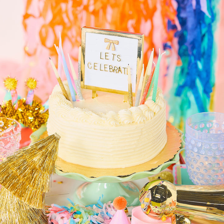 Glitter Wishes Rainbow Birthday Candle Set (10 ct)
