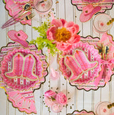 Boot Scoot Blooms Cowboy Boot Dessert Plate Set