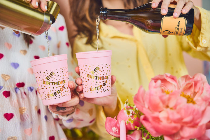 Big Birthday Energy Reusable Cups Set (8 ct)