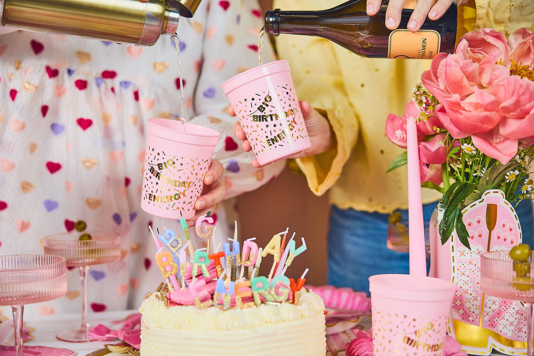 Big Birthday Energy Reusable Cups Set (8 ct)