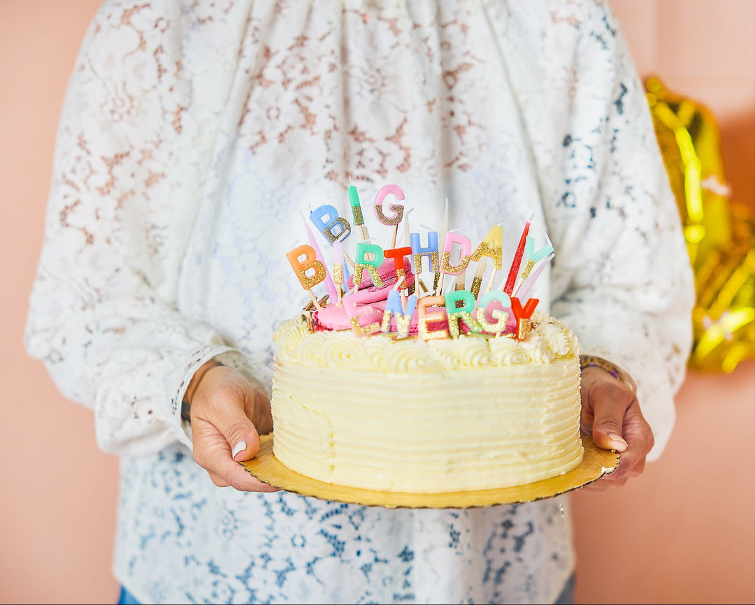Big Birthday Energy Glitter Birthday Candles Set