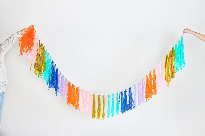 The Big Frill Multicolor Fringe Canopy Banners (set of 2)
