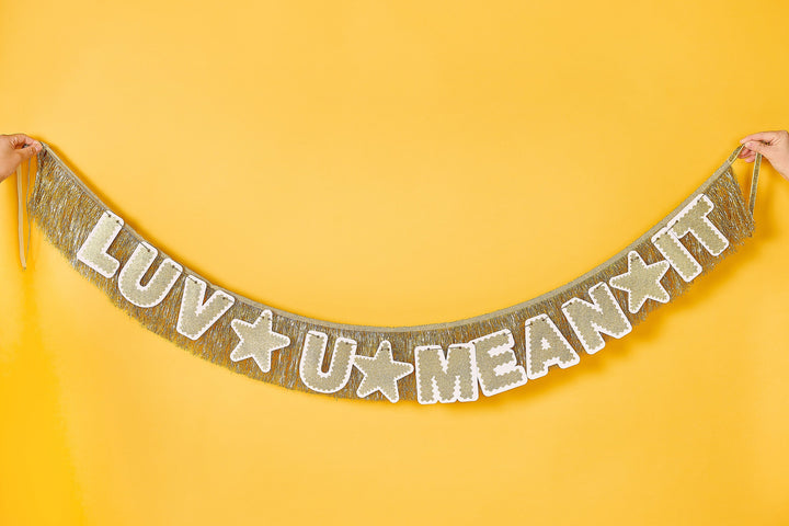 Customize Me Gold Fringe Reusable Party Garland
