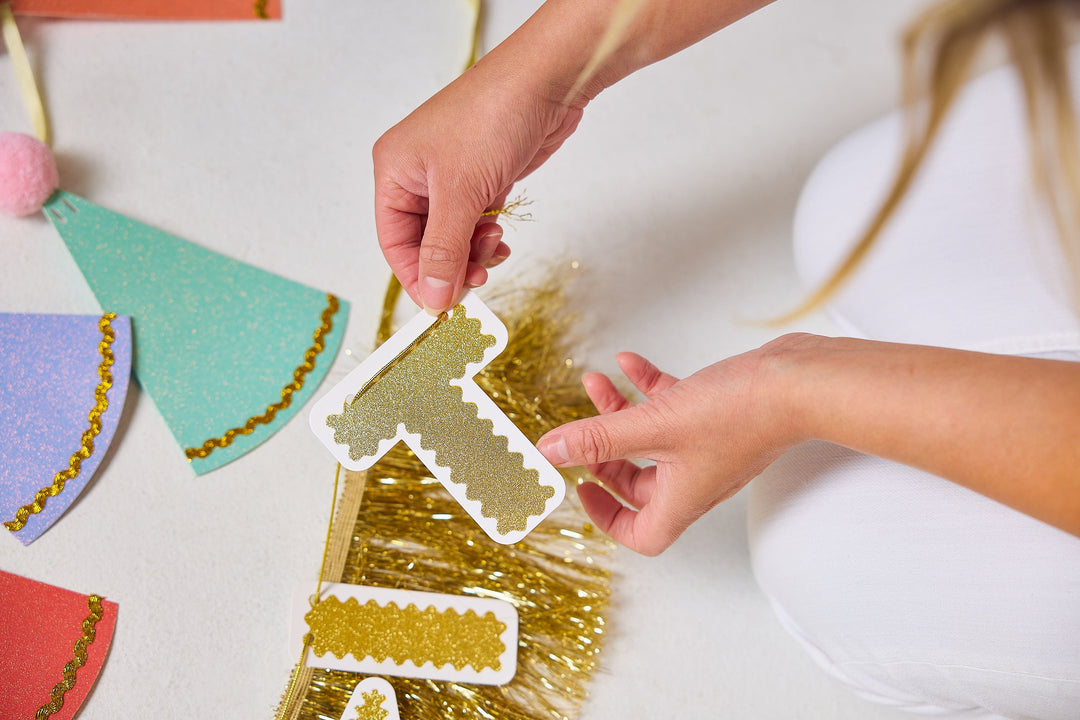 Customize Me Gold Fringe Reusable Party Garland