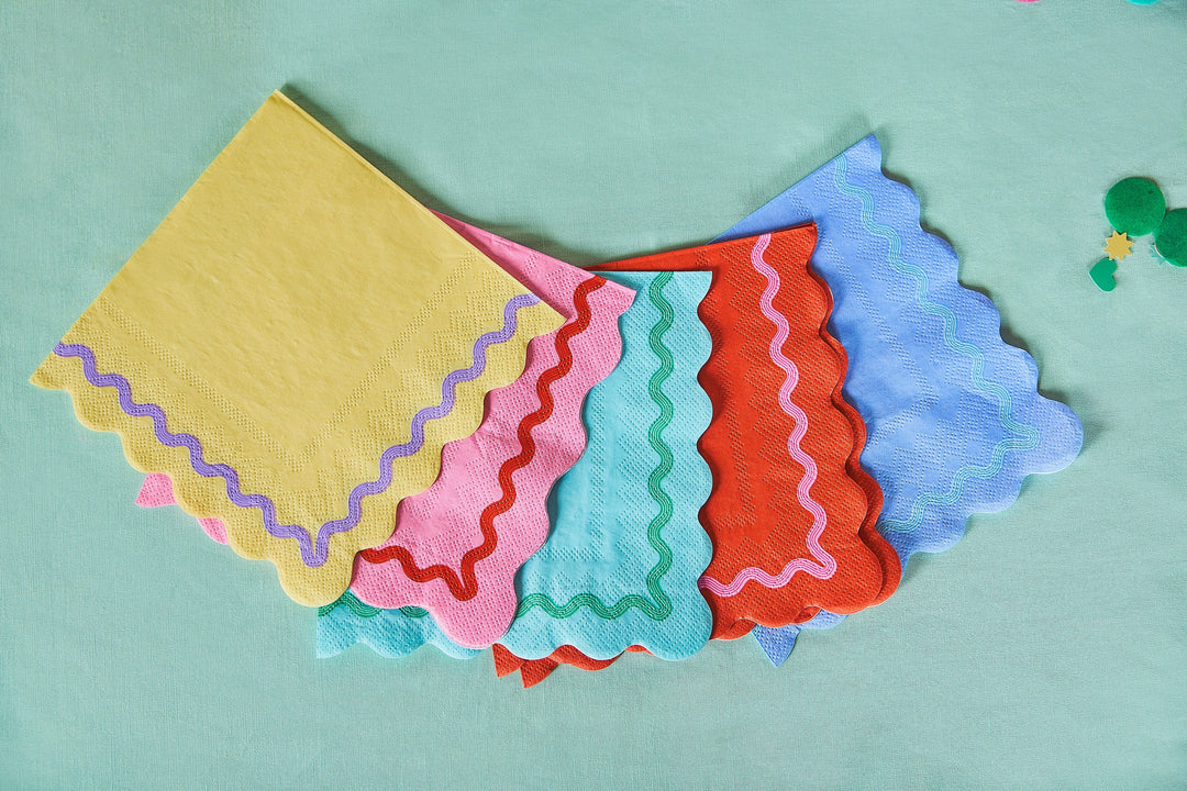 Rainbow Ric Rac Assorted Lunch Napkins (20 ct)