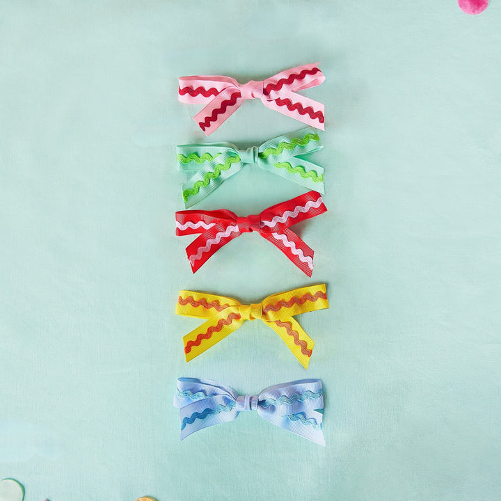 Multicolor Ric Rac Anything Clip-On Bow Set (5 ct)