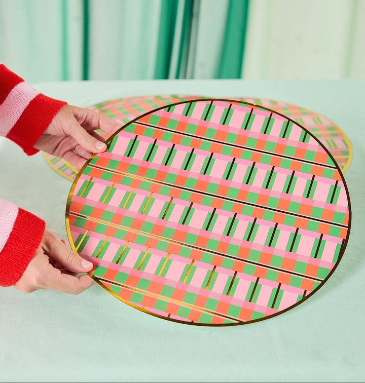 Christmas Plaid Holiday Placemats (10 count)