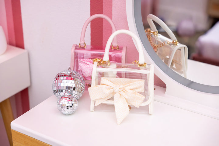 The Perfect Bow Clear Vinyl Bag (white)