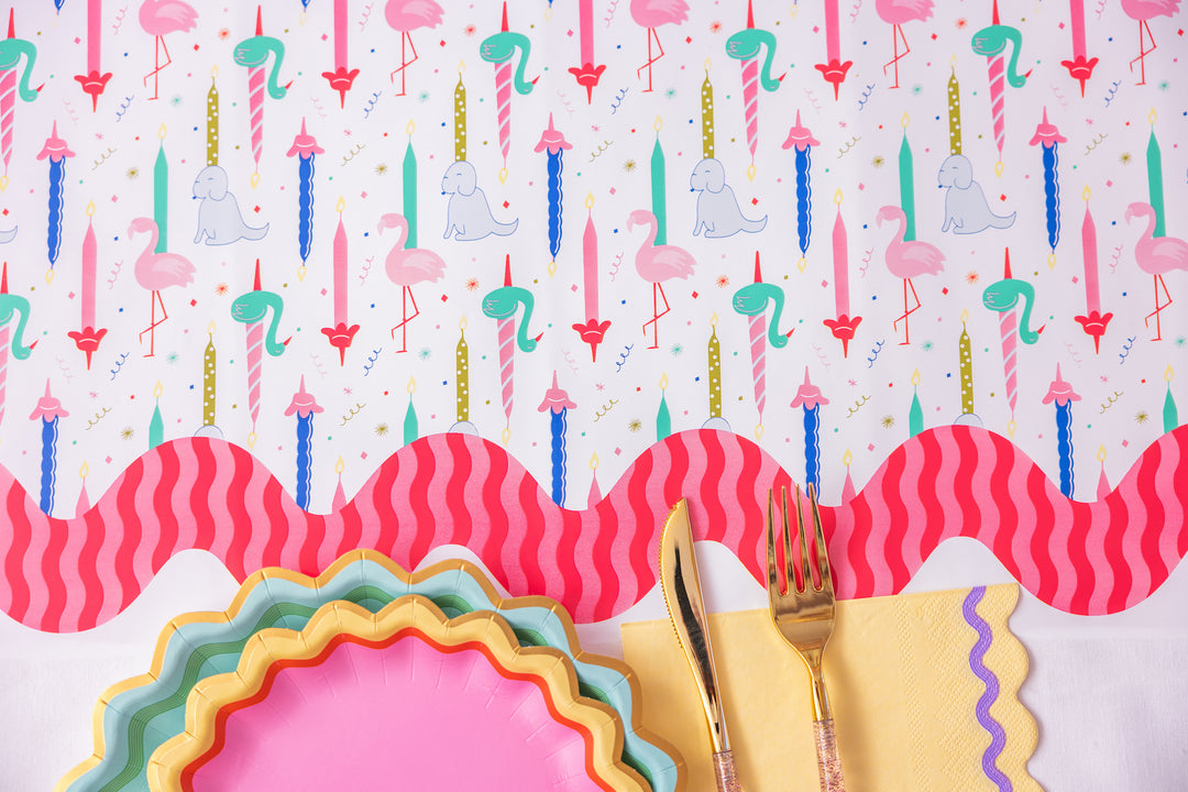 Party Parade Paper Table Runner (25 foot, cut to fit)