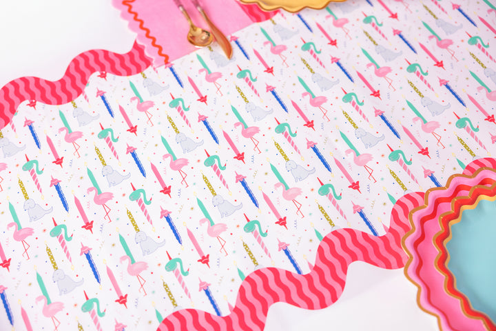 Party Parade Paper Table Runner (25 foot, cut to fit)