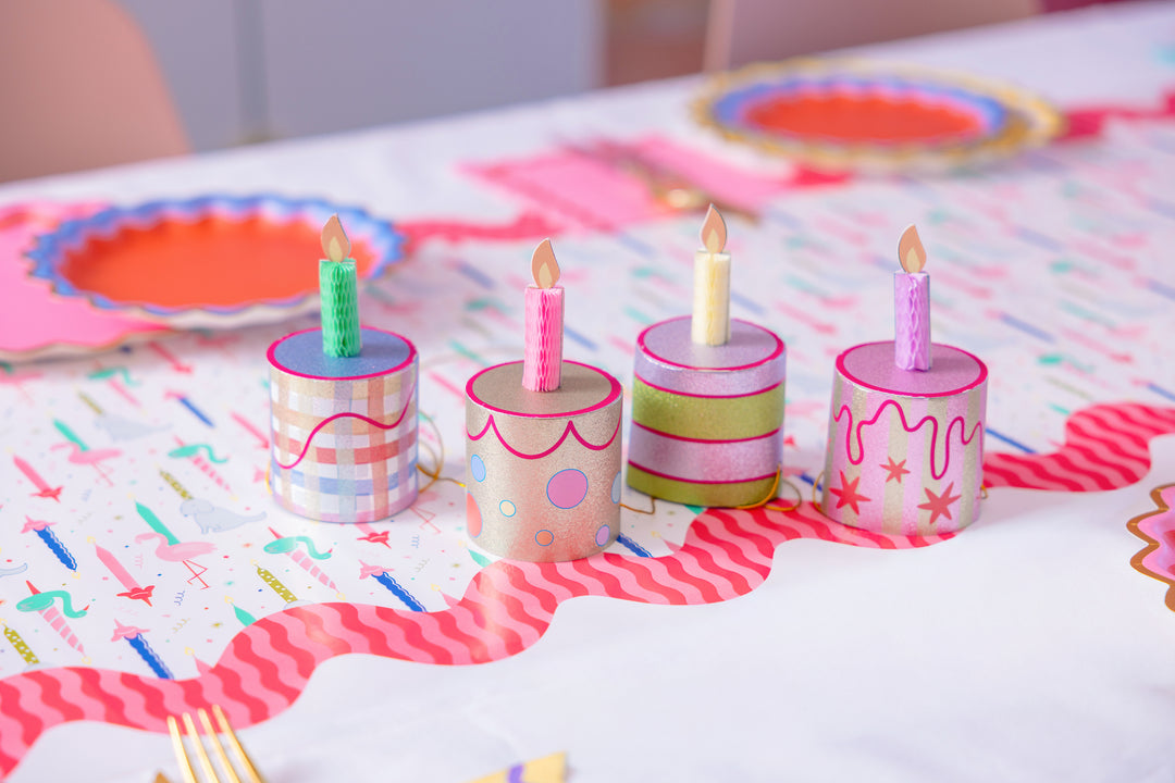Mini Birthday Cake Party Hats (4 ct)