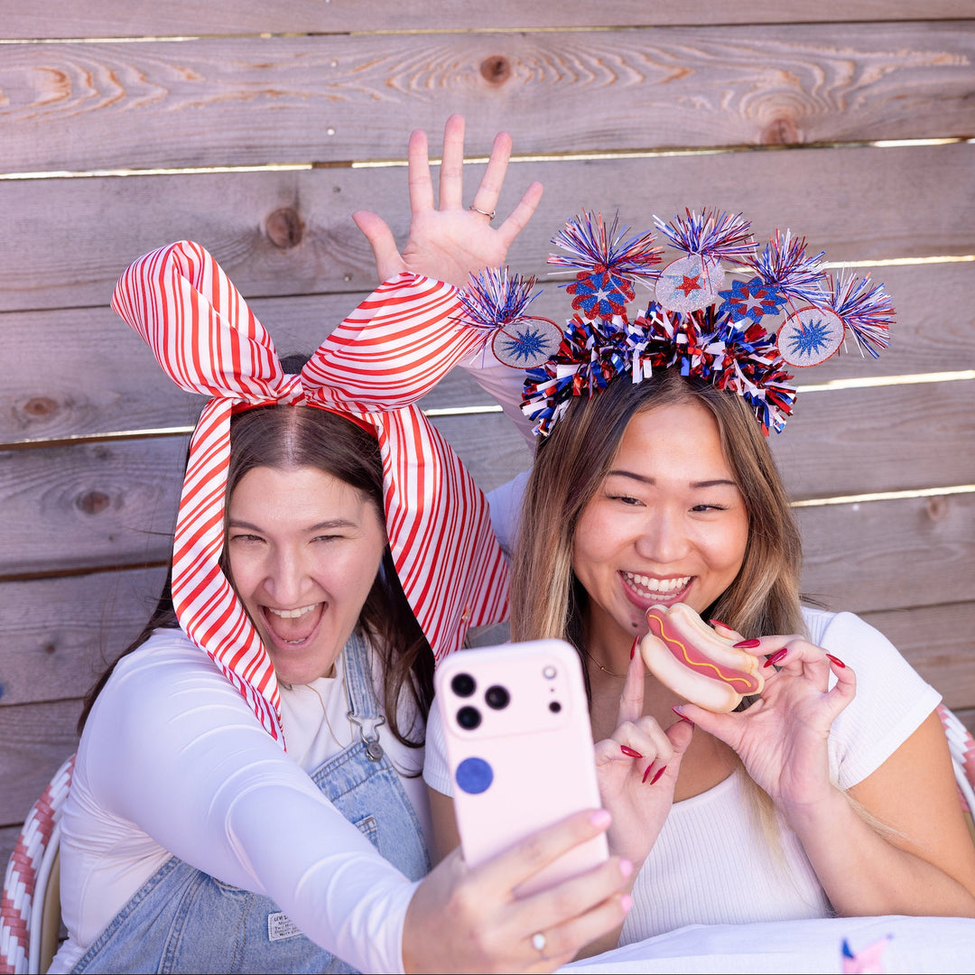 Sweet Stripes Jumbo Bow Headband