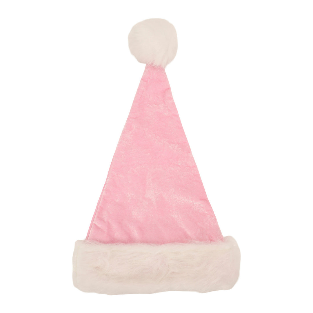 Pink Velvet &amp; Bows Santa Hat