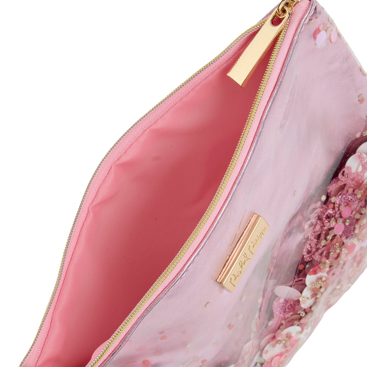 Pink Bow Confetti Everything Pouch