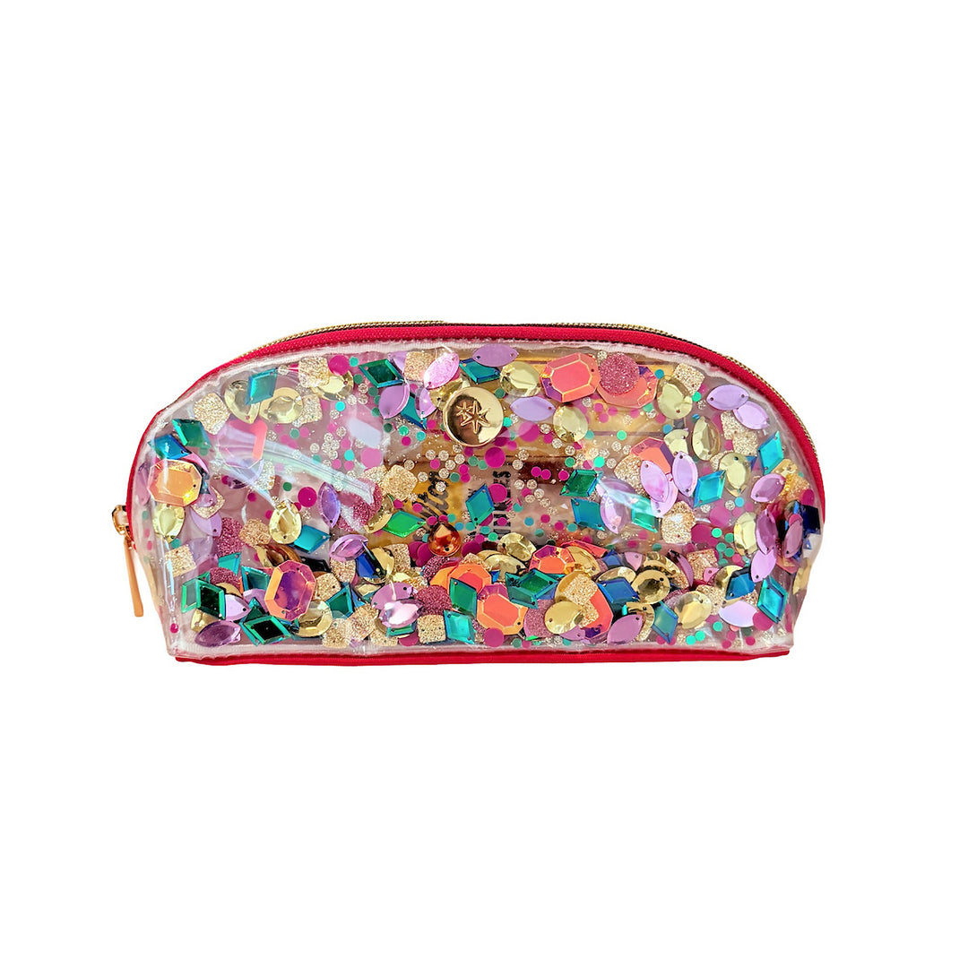 "Audrey" Bows &amp; Jewels Confetti Pencil Pouch