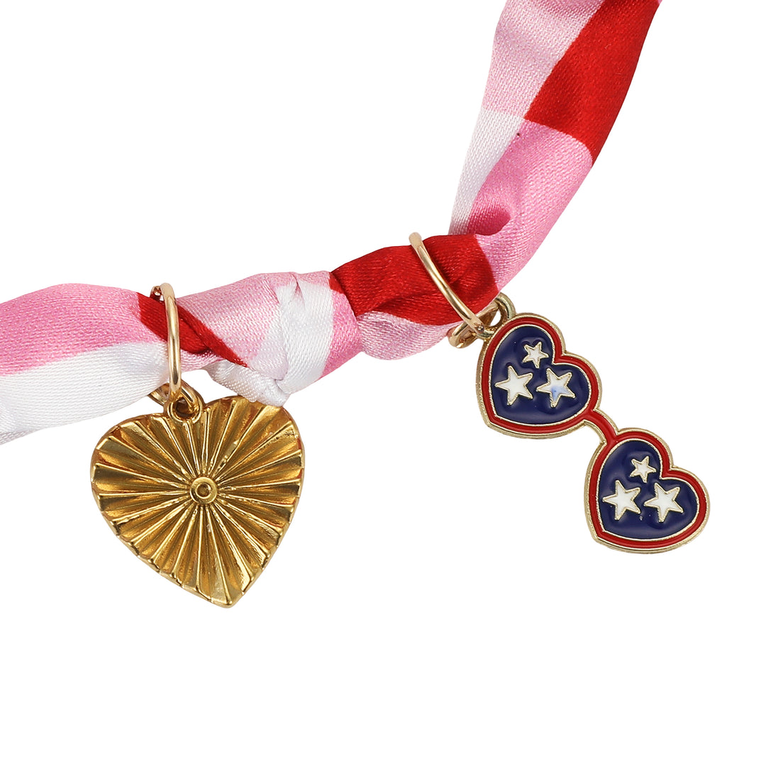 All-American Gingham Charm Necklace