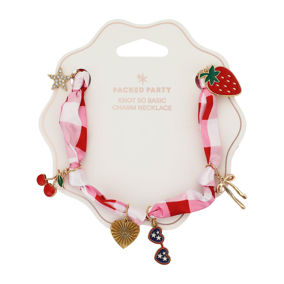 All-American Gingham Charm Necklace