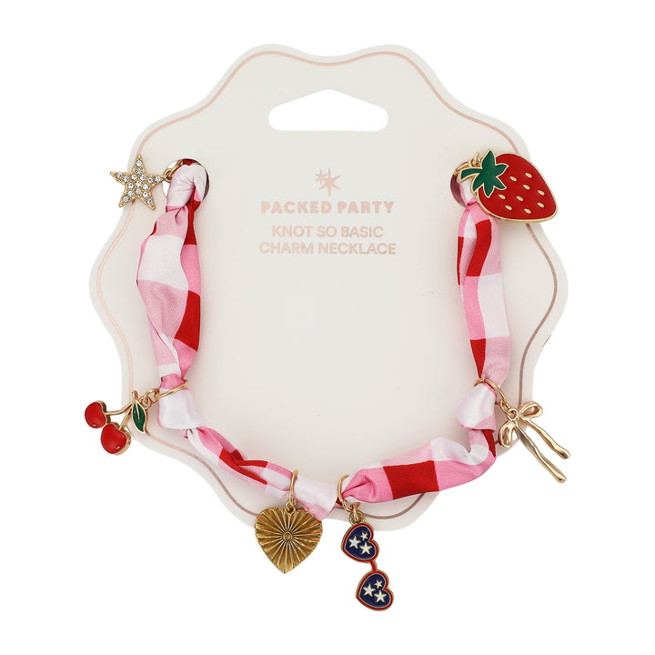 All-American Gingham Charm Necklace