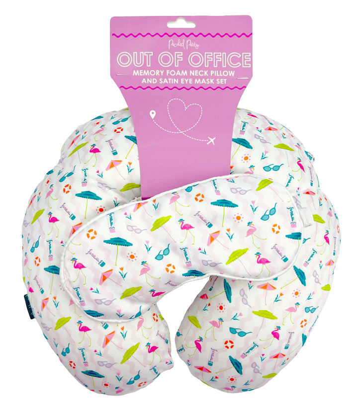 Out Of Office Neck Pillow &amp; Sleep Mask Set