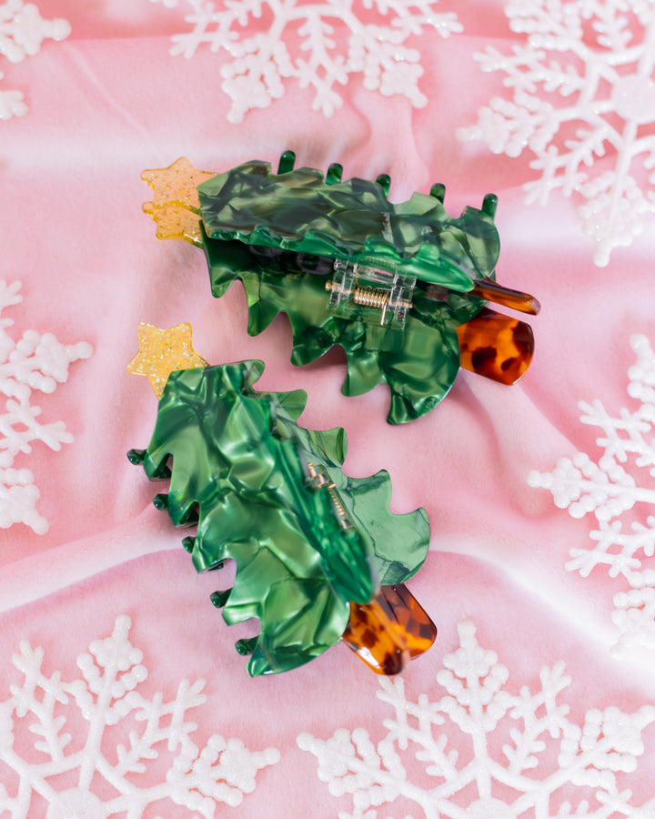Christmas Tree Hair Claw Clip