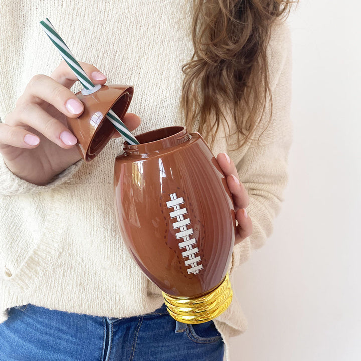 Football Novelty Sippers, 24oz (Set of 2, 6, or 12)