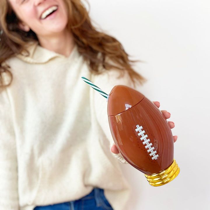 Football Novelty Sippers, 24oz (Set of 2, 6, or 12)