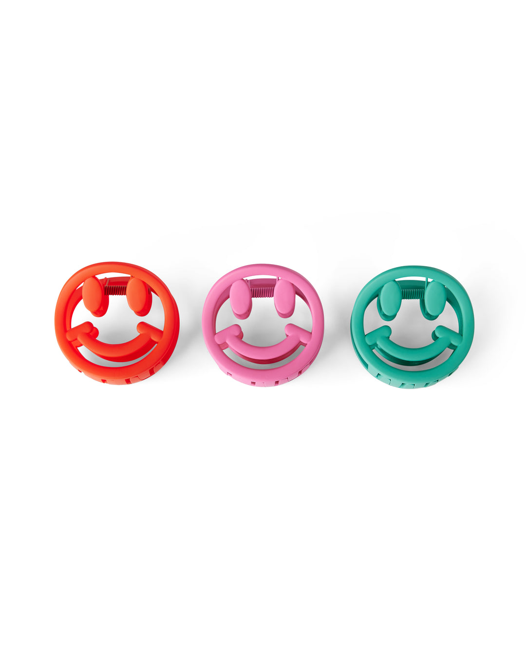 Smiley Hair Claw Clips (set of 3)