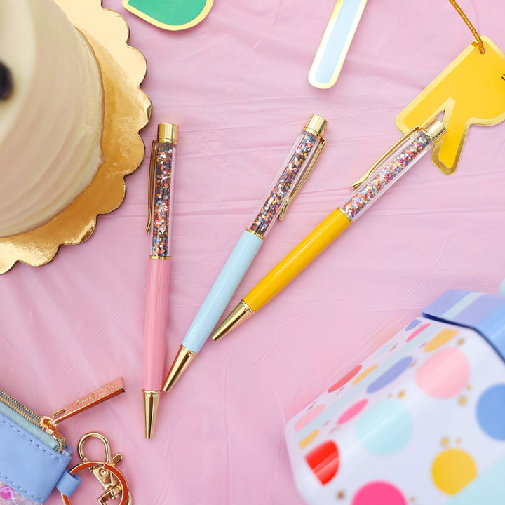 Confetti-Filled Ballpoint Pen Set (3 count)