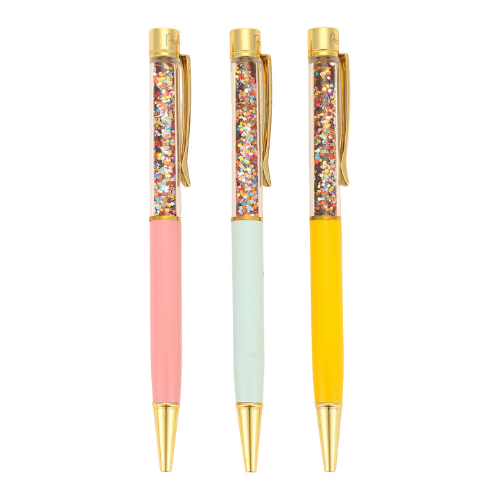 Confetti-Filled Ballpoint Pen Set (3 count)