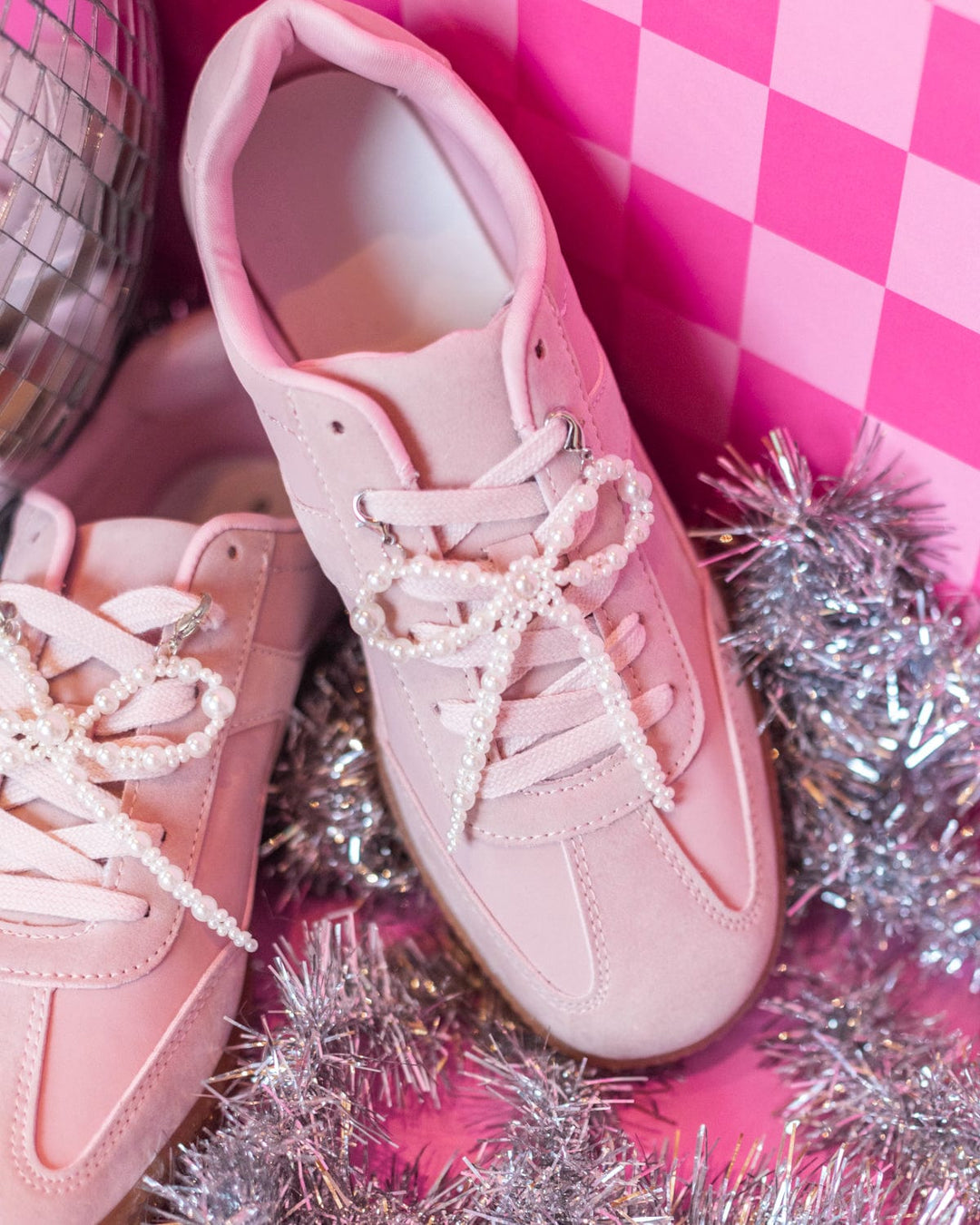 Shoe Charm Set  - White Pearl Bows