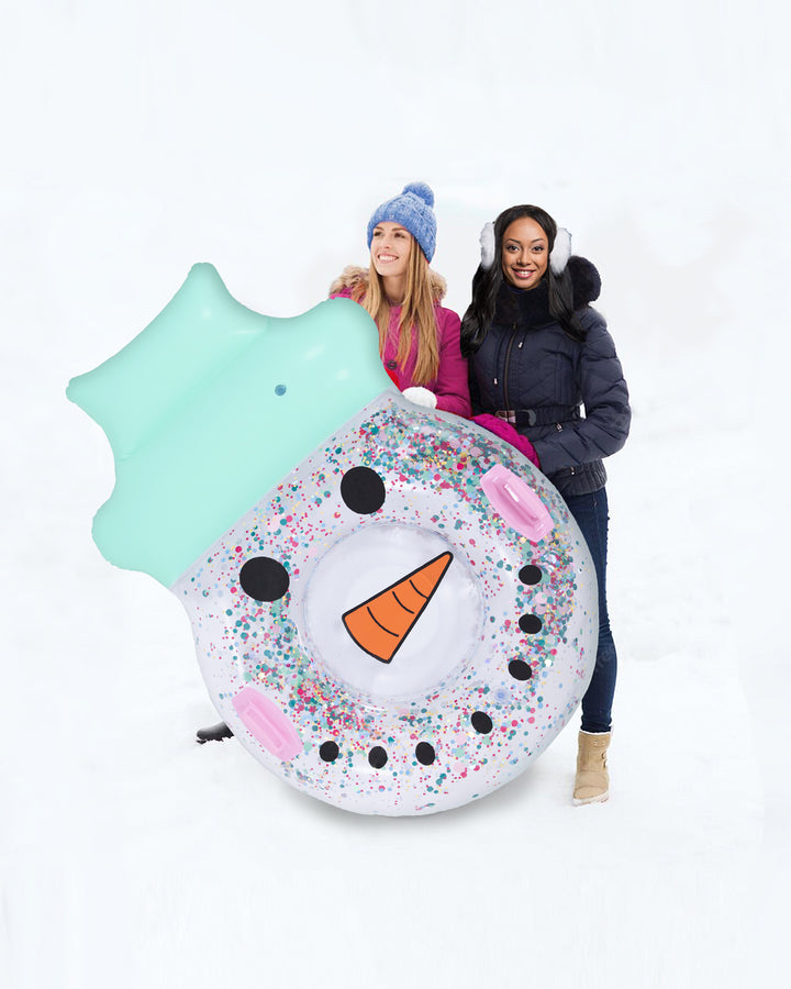 Mr. Snowman Confetti Filled Inflatable Snow Tube