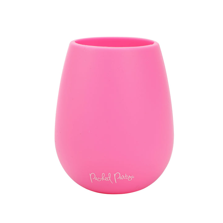 Packed Party Team Bride Pink 13.5 Oz Stemless Silicone Wine Glass