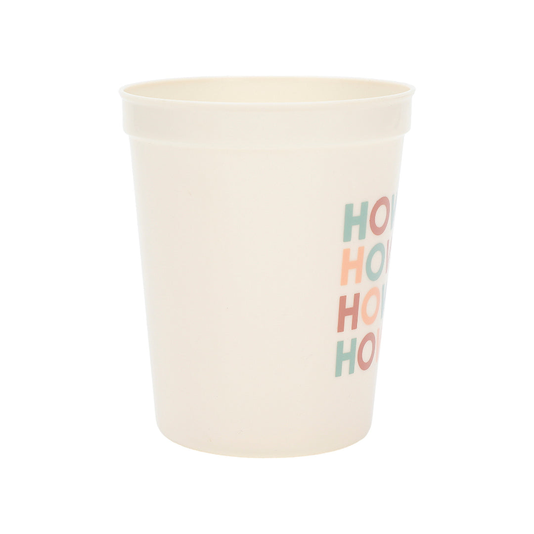 Packed Party Howdy Howdy Howdy Western Party Cups Set of 10 - Colorful Durable Plastic Cups for Western, Bachelorette, and Cowboy Parties