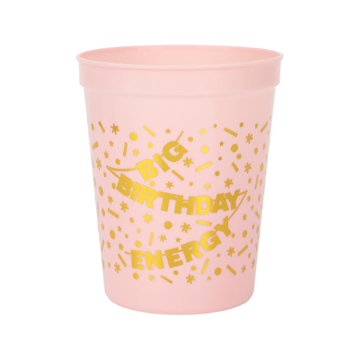 Big Birthday Energy Reusable Cups Set (8 ct)
